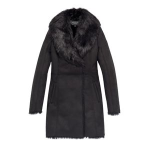 NWT 🖤 Marc New York Black Faux Shearling Coat